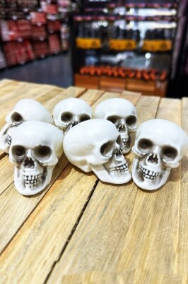 Beysüs Halloween Cadılar Bayramı Kuru Kafa 6 lı Beyaz - 4