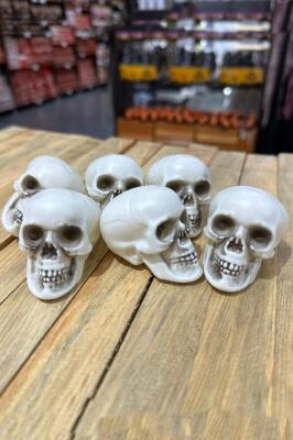 Beysüs Halloween Cadılar Bayramı Kuru Kafa 6 lı Beyaz - 1
