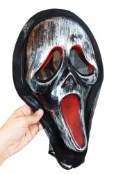 Beysüs Halloween Cadılar Bayramı Maske Çığlık Siyah Gümüş - Beysüs