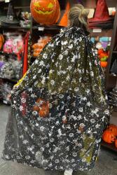 Beysüs Halloween Cadılar Bayramı Pelerin Yetişkin Gümüş - Beysüs