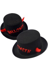 Beysüs Halloween Cadılar Bayramı Şapka Siyah Halloween Yazılı - 3