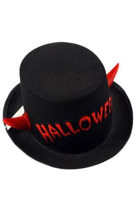 Beysüs Halloween Cadılar Bayramı Şapka Siyah Halloween Yazılı - 1