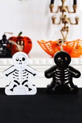 Beysüs Halloween Işıklı Masa Süsü İskelet Çift Taraflı Siyah Beyaz - Beysüs