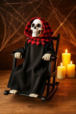 Beysüs Halloween İskelet Sallanan Sandalyeli Hareket Sensörlü Sesli - 2