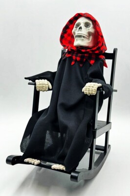 Beysüs Halloween İskelet Sallanan Sandalyeli Hareket Sensörlü Sesli - 7
