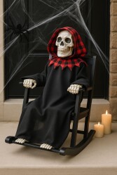 Beysüs Halloween İskelet Sallanan Sandalyeli Hareket Sensörlü Sesli - Beysüs
