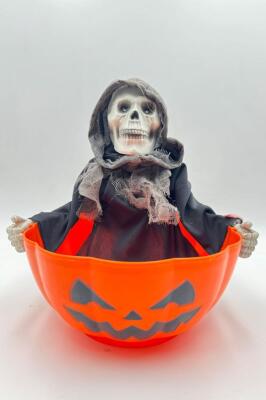 Beysüs Halloween İskelet Şeker Kovası Hareket Sensörlü Sesli - 1