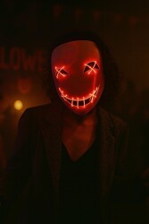Beysüs Halloween Maske Işıklı Anime Turuncu - Beysüs