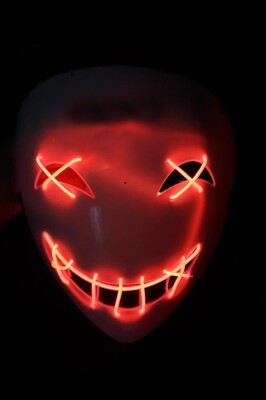 Beysüs Halloween Maske Işıklı Anime Turuncu - 3