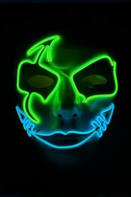 Beysüs Halloween Maske Işıklı Özel Seri Mavi Yeşil - 3