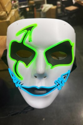 Beysüs Halloween Maske Işıklı Özel Seri Mavi Yeşil - 4