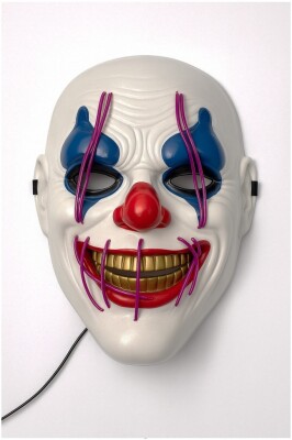 Beysüs Halloween Maske Işıklı Palyaço Yeşil - 1