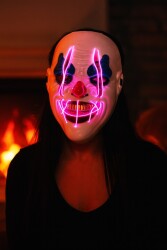 Beysüs Halloween Maske Işıklı Palyaço Yeşil - 2