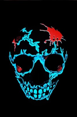 Beysüs Halloween Maske İskelet Kendinden Işıklı Siyah Beyaz - 5