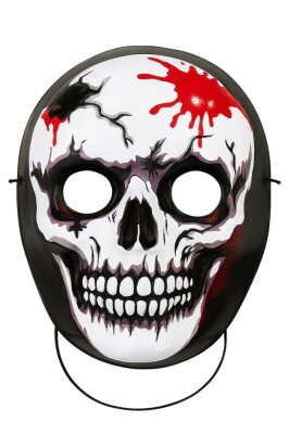 Beysüs Halloween Maske İskelet Kendinden Işıklı Siyah Beyaz - 6