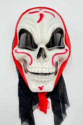 Beysüs Halloween Maske İskelet Tüllü Kırmızı Beyaz - Beysüs