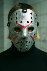 Beysüs Halloween Maske Jason Gümüş - Beysüs