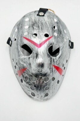 Beysüs Halloween Maske Jason Gümüş - 3