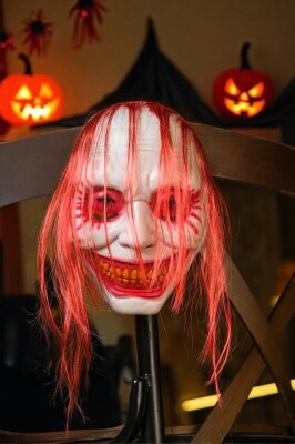 Beysüs Halloween Maske Joker Kırmızı Saç - 1