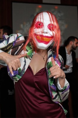 Beysüs Halloween Maske Joker Kırmızı Saç - 2
