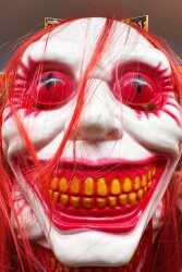 Beysüs Halloween Maske Joker Kırmızı Saç - 4