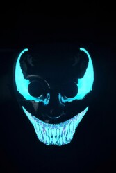 Beysüs Halloween Maske Kendinden Işıklı Venom Siyah Mavi - 4