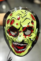 Beysüs Halloween Maske Kendinden Işıklı Zombi Yeşil - 3