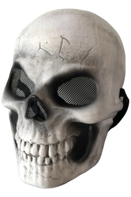 Beysüs Halloween Maske Kuru Kafa Siyah Göz - 2