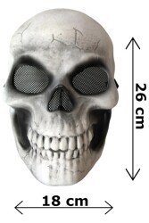 Beysüs Halloween Maske Kuru Kafa Siyah Göz - 3