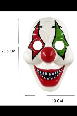Beysüs Halloween Maske Palyaço Kırmızı Yeşil - 5