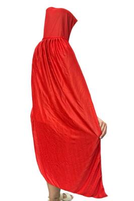 Beysüs Halloween Pelerin Şapkalı Kırmızı 130 cm - 1