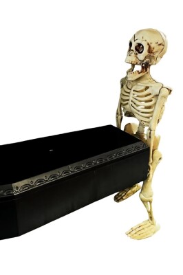 Beysüs Halloween Tabut Taşıyan 2 li İskelet Hareketli Sesli - 5