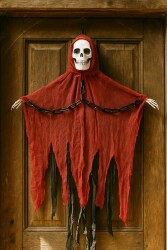 Beysüs Halloween Tavan Süsü Sesli Işıklı İskelet Kırmızı Zincirli - Beysüs