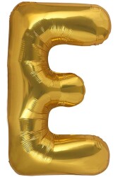 Beysüs Harf Folyo Balon Gold E Harf 40 İnç - Beysüs