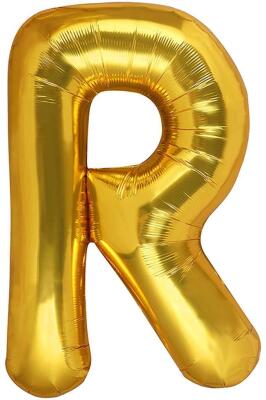 Beysüs Harf Folyo Balon Gold R Harf 40 İnç - 1