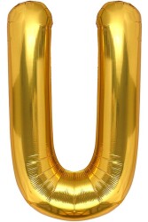 Beysüs Harf Folyo Balon Gold U Harf 40 İnç - Beysüs