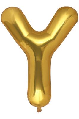 Beysüs Harf Folyo Balon Gold Y Harf 40 İnç - 1