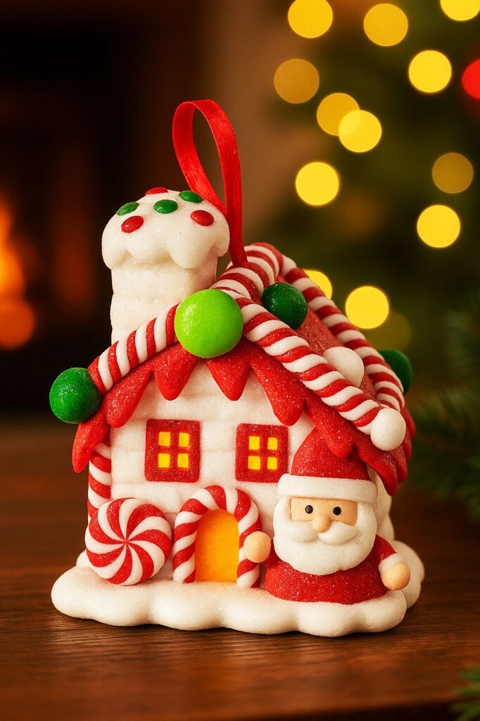 Beysüs Işıklı Yılbaşı Süsü Dekor Noel Baba Figürlü Şeker Ever Ev - Beysüs