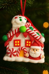 Beysüs Işıklı Yılbaşı Süsü Dekor Noel Baba Figürlü Şeker Ever Ev - 3