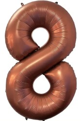 Beysüs Kahverengi 8 Rakam Folyo Balon 100 cm - Beysüs