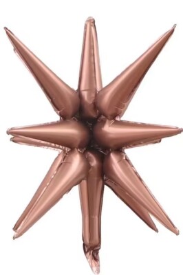 Beysüs Kahverengi Starburst Kutup Yıldızı Folyo Balon - 1