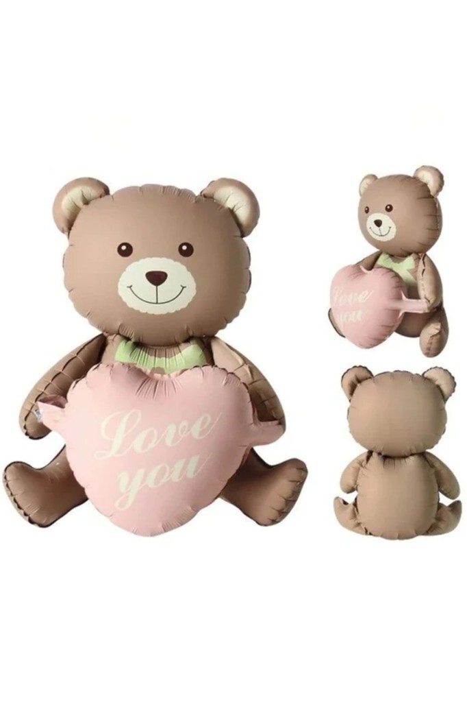 Beysüs Kalpli Ayıcık Folyo Balon Oturan Model - Beysüs