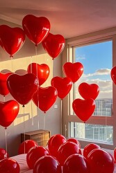 Beysüs Kalpli Kırmızı Lateks Balon 10 adet - Beysüs