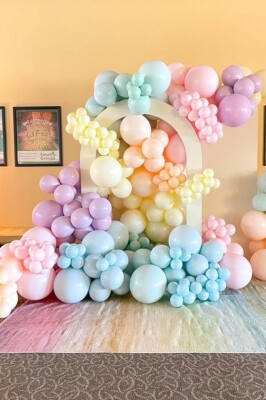 BeySüS Karışık Makaron Balon 20 adet 12inç - 2