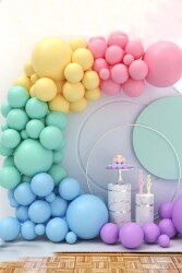 BeySüS Karışık Makaron Balon 20 adet 12inç - 6