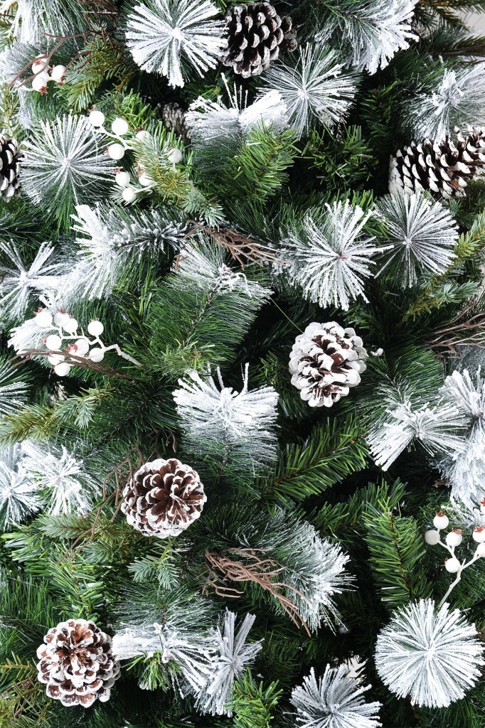 Beysüs Karlı Kozalaklı Yılbaşı Çam Ağacı Lüks Seri 210 cm 1057 dal Taiga 421 - 2