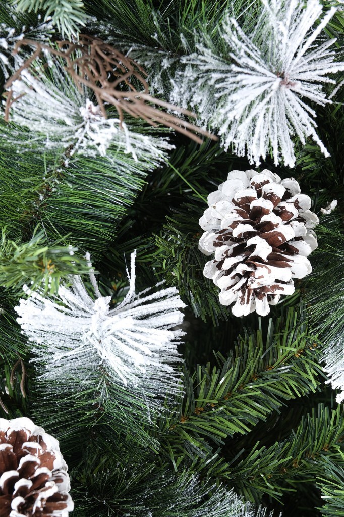 Beysüs Karlı Kozalaklı Yılbaşı Çam Ağacı Lüks Seri 210 cm 1057 dal Taiga 421 - 4