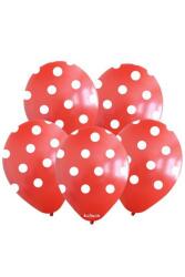 Beysüs Kırmızı Beyaz Puantiyeli Baskılı Balon 10 lu - Beysüs