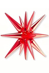 Beysüs Kırmızı Starburst Kutup Yıldızı Folyo Balon - Beysüs