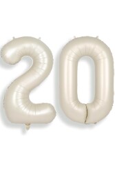 Beysüs Krem Bej 20 Rakam Folyo Balon 80 cm - Beysüs